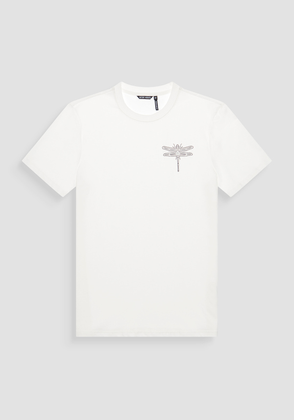 REGULAR FIT COTTON JERSEY T-SHIRT WITH SPONGE EFFECT PRINT - Antony Morato Online Shop