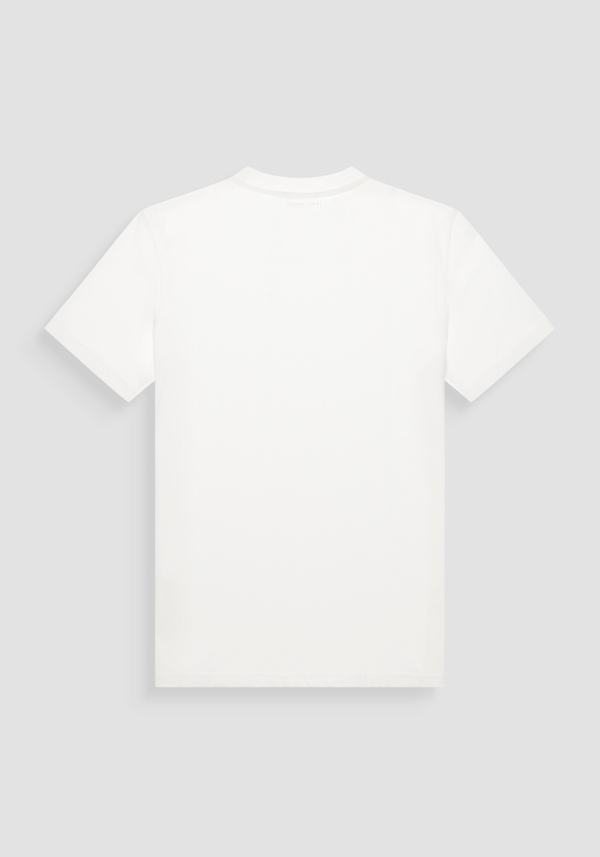 REGULAR FIT COTTON JERSEY T-SHIRT WITH SPONGE EFFECT PRINT - Antony Morato Online Shop