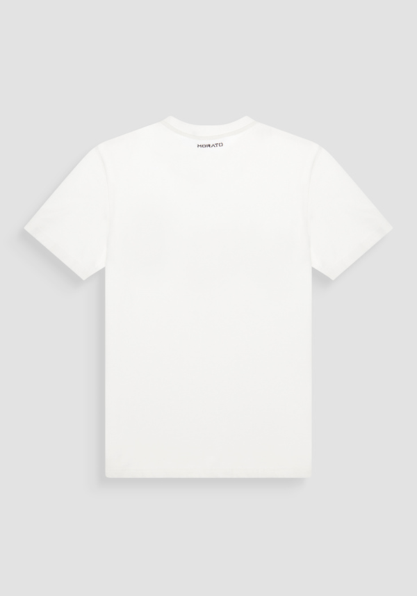 T-SHIRT REGULAR FIT AUS BAUMWOLLJERSEY MIT SCHWAMMEFFEKT-APPLIKATION - Antony Morato Online Shop