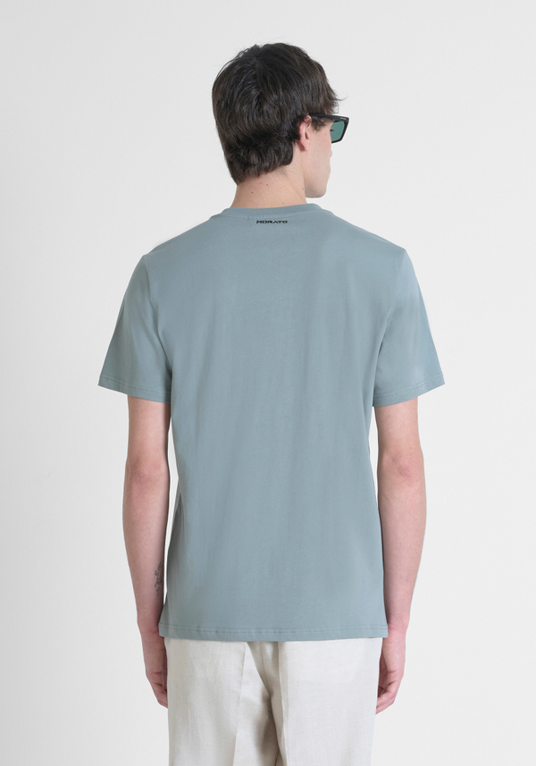 T-SHIRT REGULAR FIT EN JERSEY DE COTON AVEC IMPRIMÉ EFFET ÉPONGE - Antony Morato Online Shop