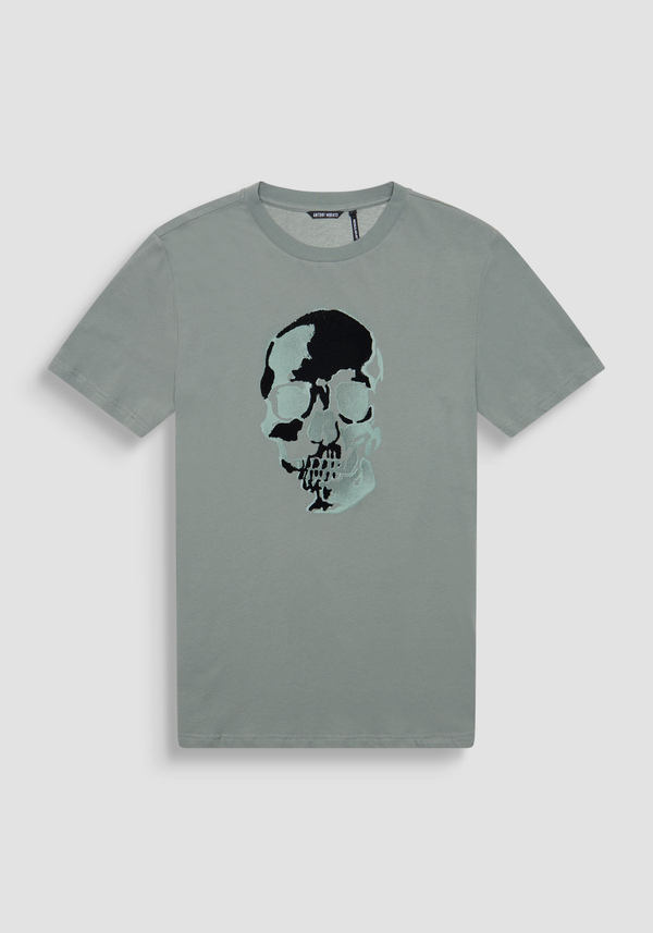 T-SHIRT REGULAR FIT EN JERSEY DE COTON AVEC IMPRIMÉ EFFET ÉPONGE - Antony Morato Online Shop