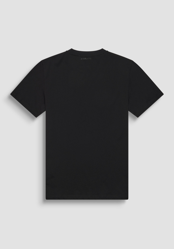 T-SHIRT REGULAR FIT AUS BAUMWOLLJERSEY MIT SCHWAMMEFFEKT-APPLIKATION - Antony Morato Online Shop