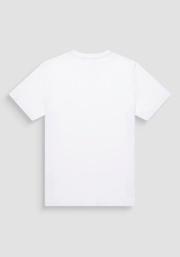 REGULAR FIT 100% COTTON JERSEY T-SHIRT WITH STITCHED PATCH AND CONTRASTING MONOGRAM - Antony Morato Online Shop