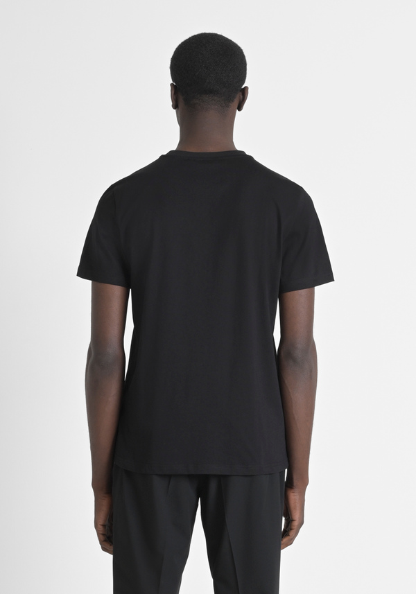 CAMISETA REGULAR FIT DE TEJIDO DE PUNTO DE ALGODÓN CON ESTAMPADO DE GOMA - Antony Morato Online Shop