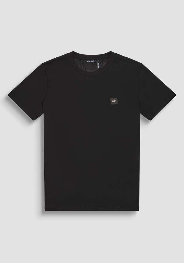 CAMISETA REGULAR FIT DE TEJIDO DE PUNTO DE ALGODÓN CON ESTAMPADO DE GOMA - Antony Morato Online Shop