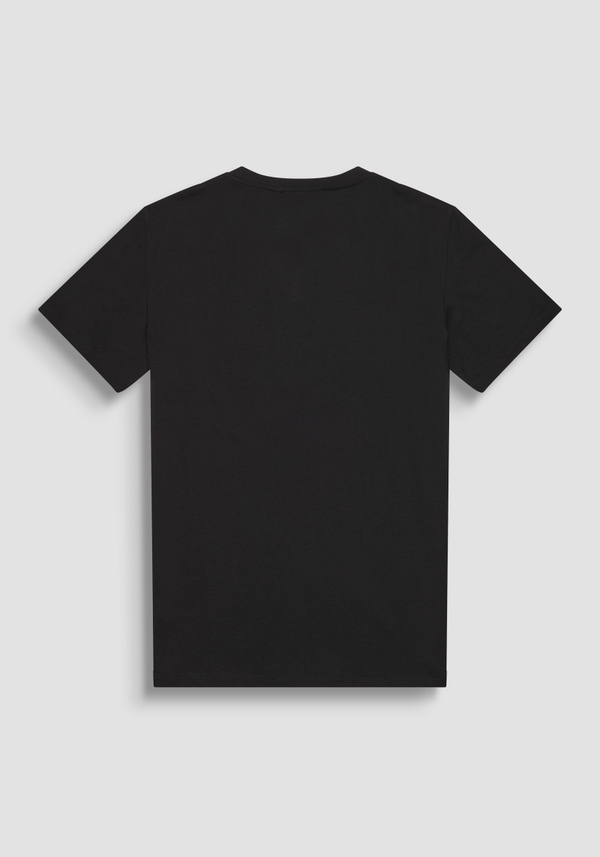CAMISETA REGULAR FIT DE TEJIDO DE PUNTO DE ALGODÓN CON ESTAMPADO DE GOMA - Antony Morato Online Shop