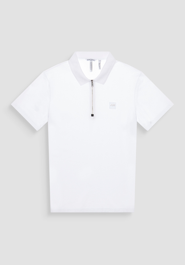 T-SHIRT REGULAR FIT AUS 100 % BAUMWOLLJERSEY MIT GENÄHTEM PATCH UND KONTRASTIERENDEM MONOGRAMM - Antony Morato Online Shop