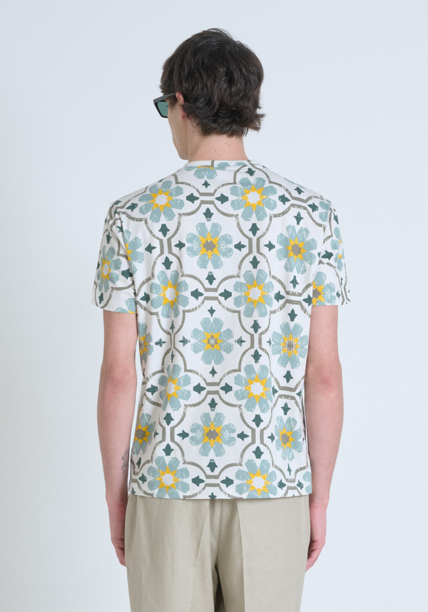 CAMISETA REGULAR FIT DE ALGODÓN JERSEY ESTAMPADO CON LOGOTIPO IMPRESO EN DOBLE CAPA - Antony Morato Online Shop