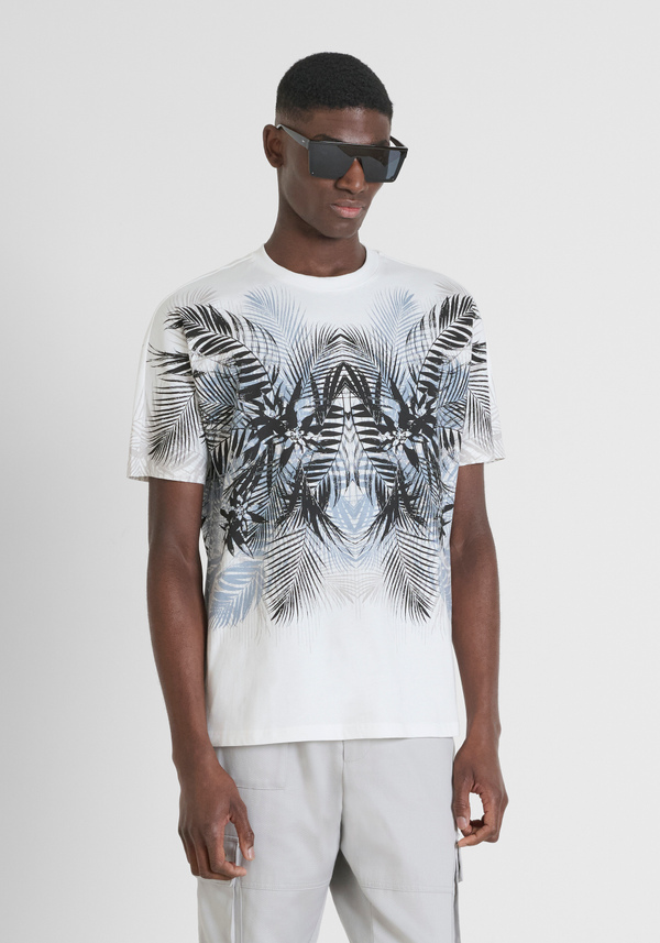 CAMISETA REGULAR FIT DE ALGODÓN JERSEY CON ESTAMPADO Y LOGOTIPO DE GOMA - Antony Morato Online Shop