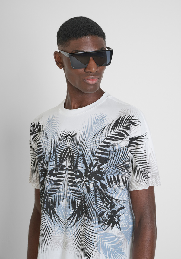 CAMISETA REGULAR FIT DE ALGODÓN JERSEY CON ESTAMPADO Y LOGOTIPO DE GOMA - Antony Morato Online Shop