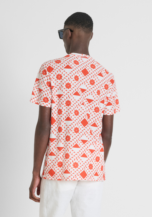 T-SHIRT REGULAR FIT EN COTON IMPRIMÉ MERCERISÉ - Antony Morato Online Shop