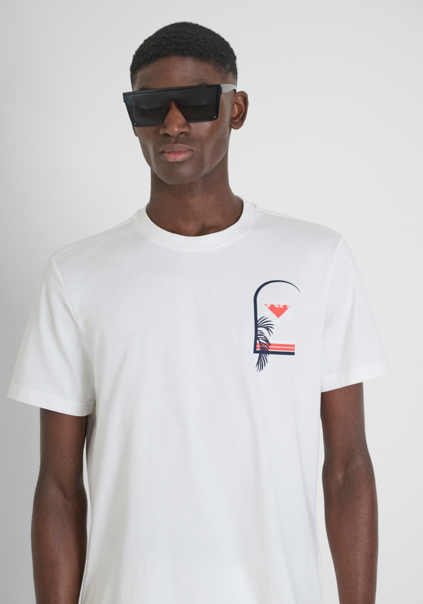 T-SHIRT REGULAR FIT EN JERSEY DE COTON AVEC IMPRESSION - Antony Morato Online Shop