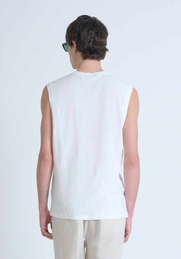 TOP REGULAR FIT DE ALGODÓN JERSEY CON LOGOTIPO BORDADO - Antony Morato Online Shop