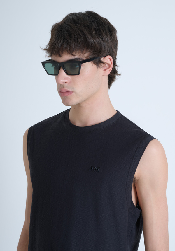 T.SHIRT REGULAR FIT IN JERSEY DI COTONE CON LOGO RICAMATO - Antony Morato Online Shop