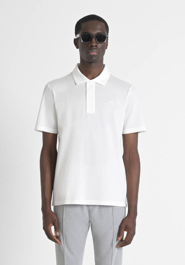 POLO DÉCONTRACTÉ EN COTON PICQUET MÉRICÉRISÉ AVEC IMPRESSION DU LOGO - Antony Morato Online Shop