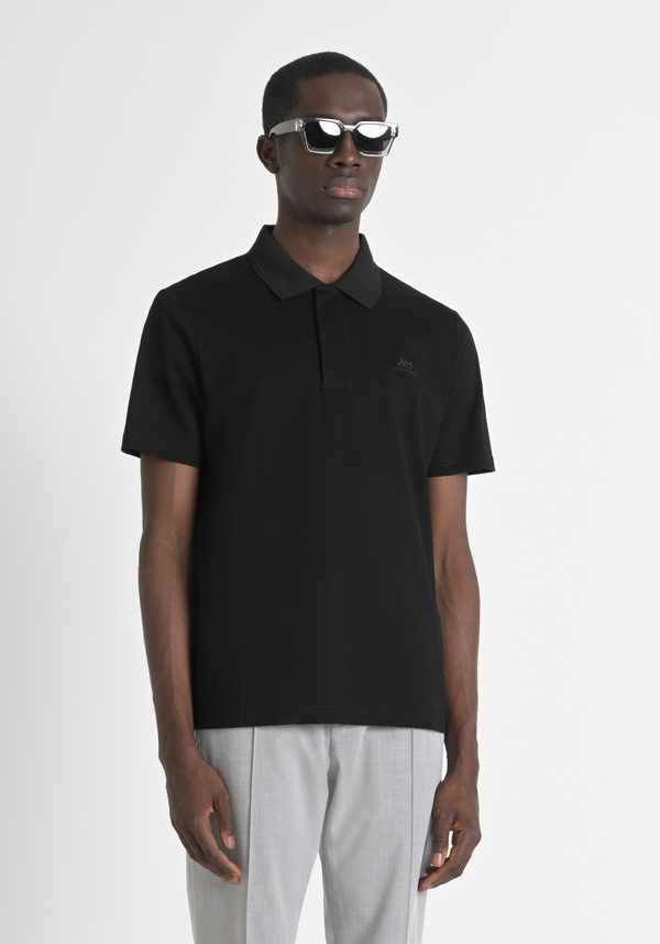 POLO DÉCONTRACTÉ EN COTON PICQUET MÉRICÉRISÉ AVEC IMPRESSION DU LOGO - Antony Morato Online Shop