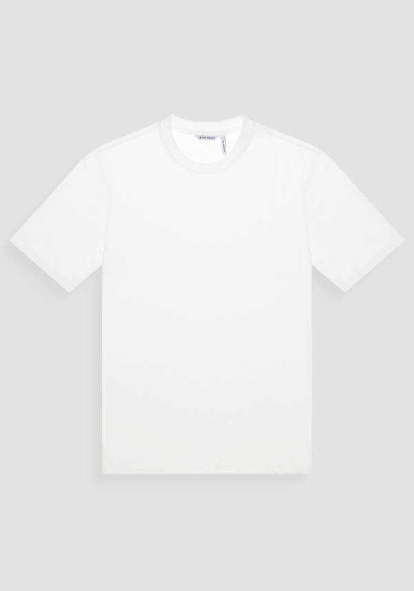 RELAXED FIT COTTON T-SHIRT WITH HEART-SIDE MONOGRAM - Antony Morato Online Shop