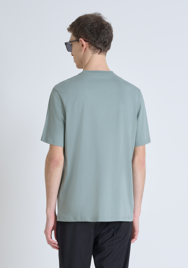 RELAXED FIT COTTON T-SHIRT WITH HEART-SIDE MONOGRAM - Antony Morato Online Shop