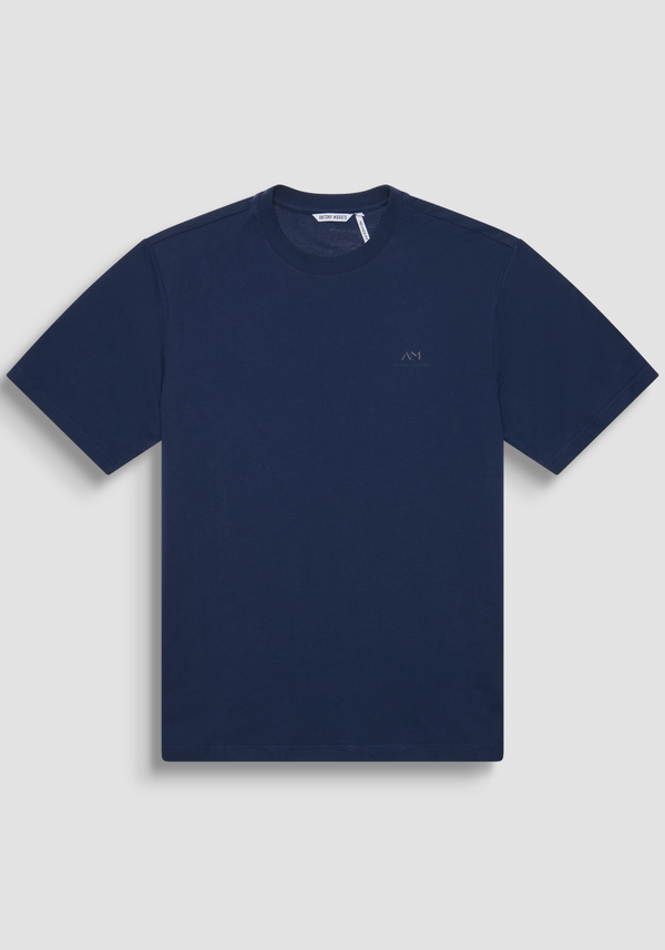 RELAXED FIT COTTON T-SHIRT WITH HEART-SIDE MONOGRAM - Antony Morato Online Shop