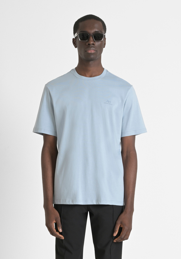 RELAXED FIT COTTON T-SHIRT WITH HEART-SIDE MONOGRAM - Antony Morato Online Shop