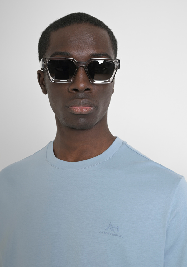 RELAXED FIT COTTON T-SHIRT WITH HEART-SIDE MONOGRAM - Antony Morato Online Shop