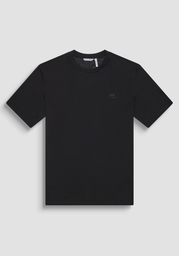 RELAXED FIT COTTON T-SHIRT WITH HEART-SIDE MONOGRAM - Antony Morato Online Shop