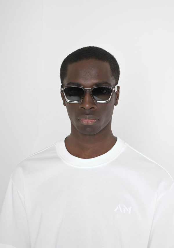 T-SHIRT RELAXED FIT AUS BAUMWOLLE MIT MONOGRAMM AUF DER LINKEN BRUSTSEITE - Antony Morato Online Shop