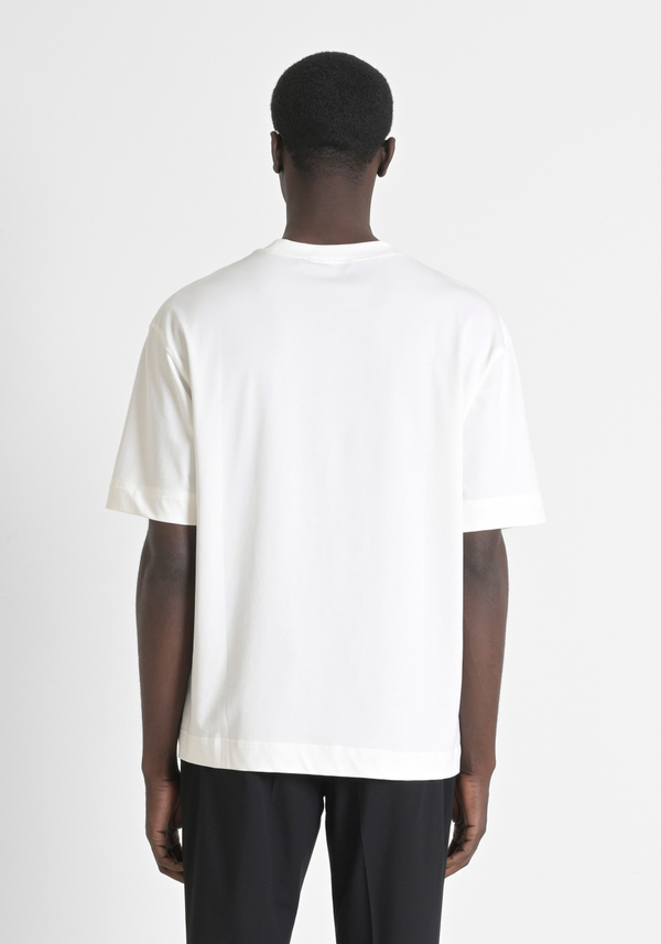 T-SHIRT RELAXED FIT AUS BAUMWOLLE MIT MONOGRAMM AUF DER LINKEN BRUSTSEITE - Antony Morato Online Shop