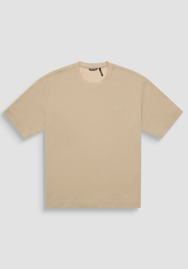 T-SHIRT BOXY FIT IN JERSEY DI COTONE CON LOGO RICAMATO - Antony Morato Online Shop