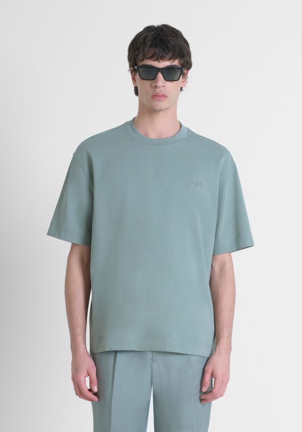 T-SHIRT RELAXED FIT EN COTON AVEC MONOGRAMME CÔTÉ CŒUR - Antony Morato Online Shop