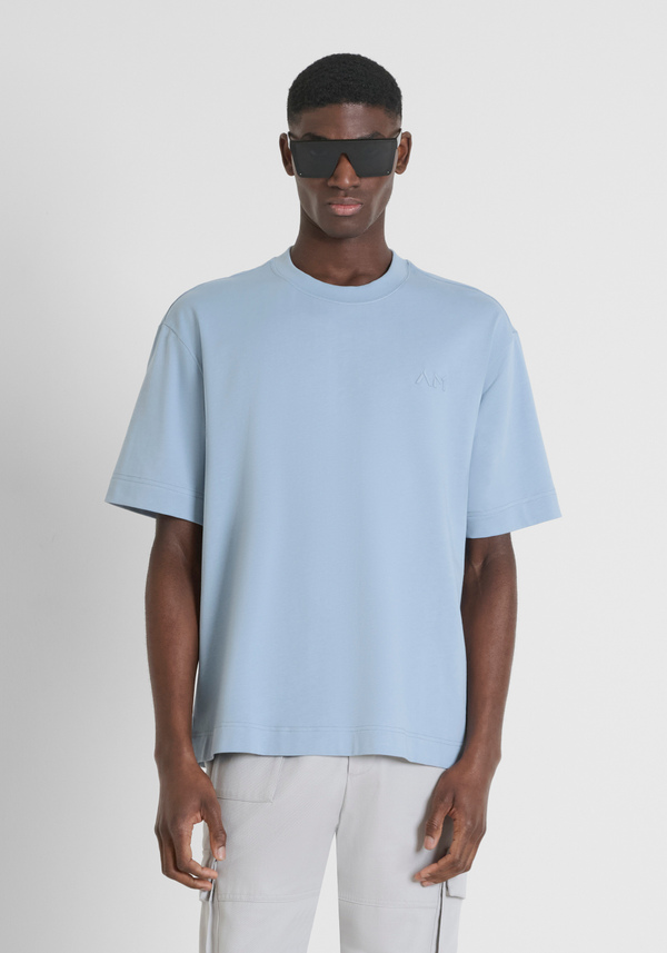 CAMISETA RELAXED FIT DE ALGODÓN CON MONOGRAMA EN EL LADO DEL CORAZÓN - Antony Morato Online Shop
