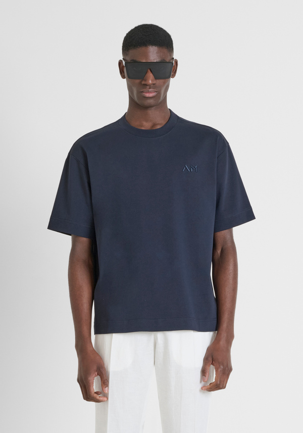 T-SHIRT RELAXED FIT EN COTON AVEC MONOGRAMME CÔTÉ CŒUR - Antony Morato Online Shop