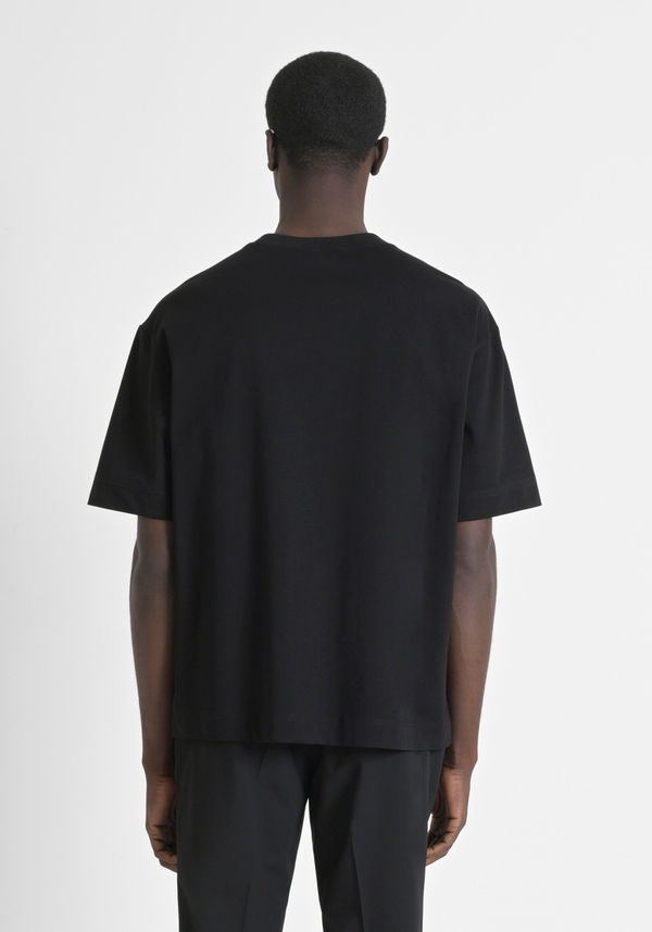 BOXY FIT COTTON T-SHIRT WITH EMBROIDERED LOGO - Antony Morato Online Shop