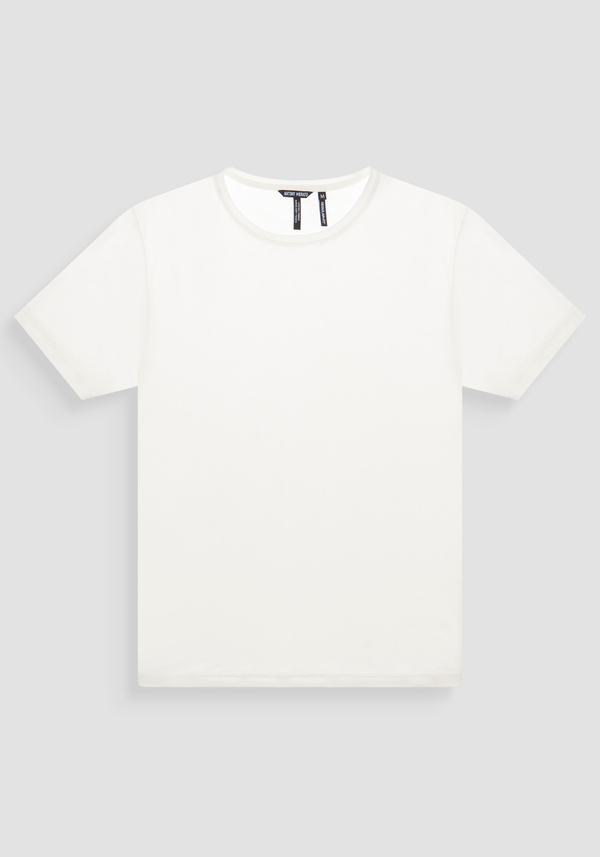REGULAR FIT T-SHIRT IN SOFT STRETCH FABRIC WITH LOGO PLAQUE STITCHED ON THE BACK - Antony Morato Online Shop