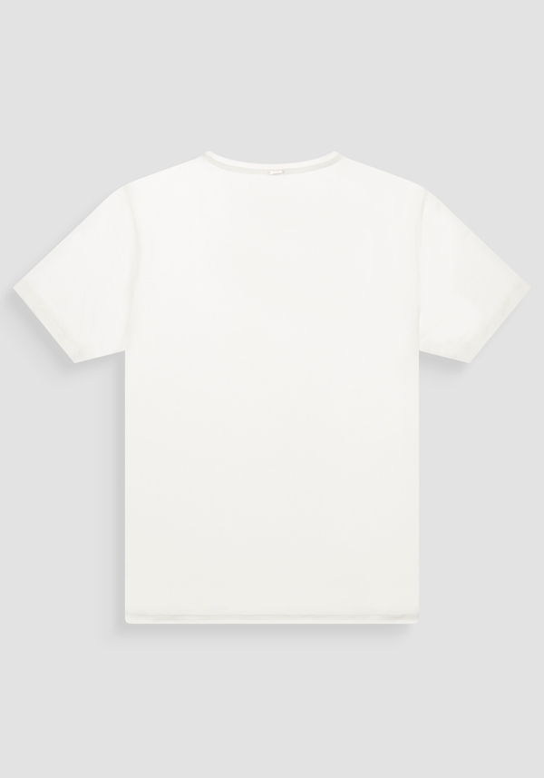 REGULAR FIT T-SHIRT IN SOFT STRETCH FABRIC WITH LOGO PLAQUE STITCHED ON THE BACK - Antony Morato Online Shop