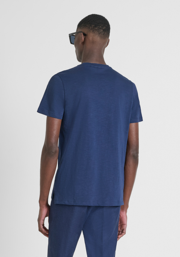 CAMISETA REGULAR FIT EN TEJIDO DE ALGODÓN CON LOGOTIPO BORDADO - Antony Morato Online Shop