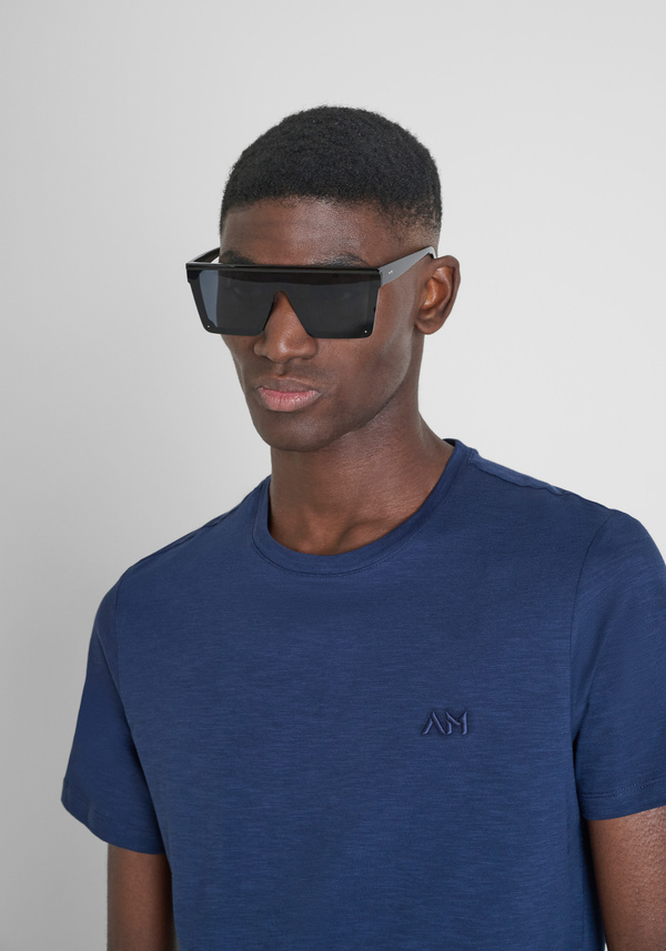 CAMISETA REGULAR FIT EN TEJIDO DE ALGODÓN CON LOGOTIPO BORDADO - Antony Morato Online Shop