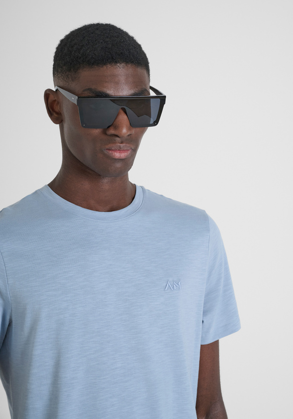 CAMISETA REGULAR FIT EN TEJIDO DE ALGODÓN CON LOGOTIPO BORDADO - Antony Morato Online Shop