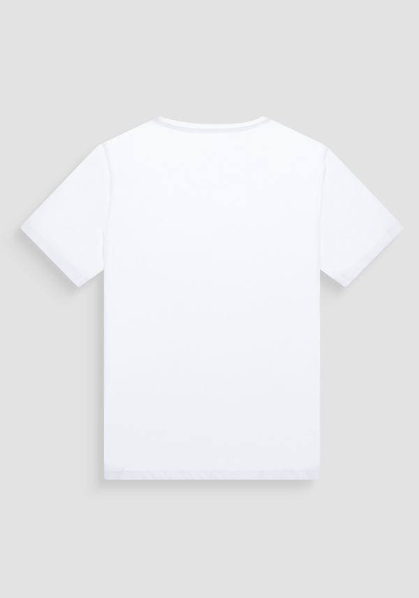 REGULAR FIT T-SHIRT IN COTTON FABRIC WITH RUBBER LOGO PATCH - Antony Morato Online Shop