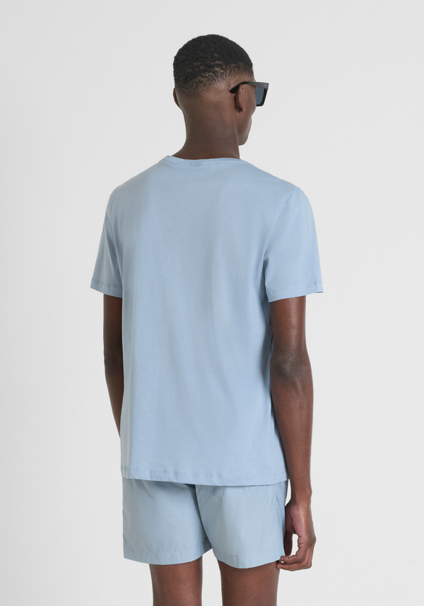 CAMISETA REGULAR FIT EN TEJIDO DE ALGODÓN CON PARCHE DE GOMA CON EL LOGOTIPO - Antony Morato Online Shop