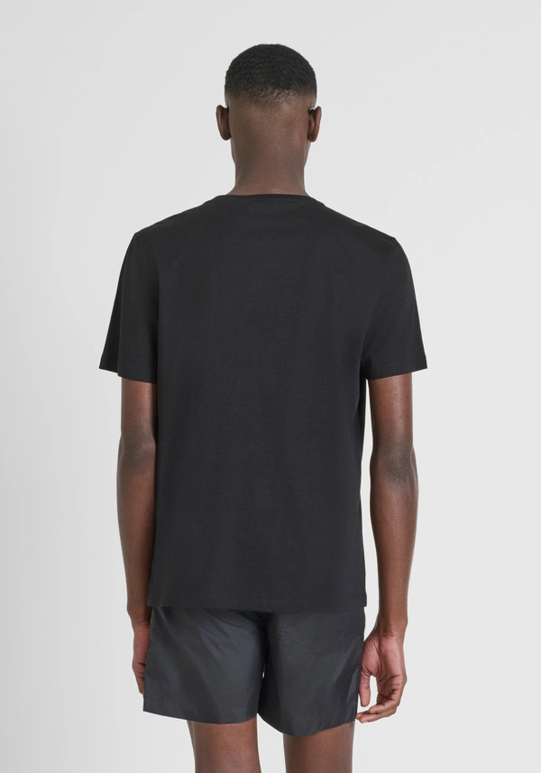 CAMISETA REGULAR FIT EN TEJIDO DE ALGODÓN CON PARCHE DE GOMA CON EL LOGOTIPO - Antony Morato Online Shop