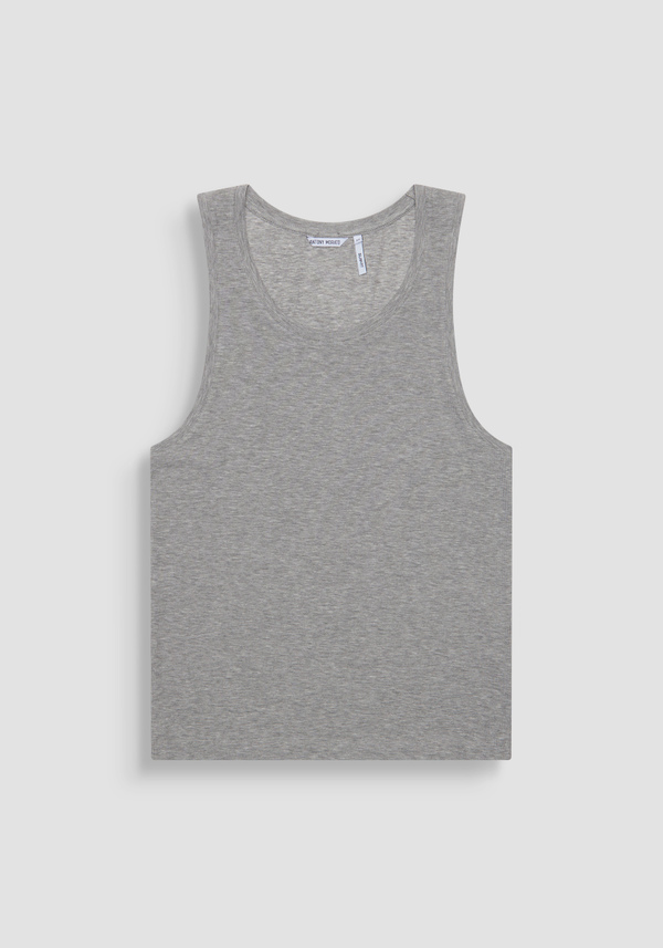 T-SHIRT REGULAR FIT EN TISSU STRETCH DOUX AVEC PLAQUETTE LOGOTYPÉE COUSUE SUR LE DOS - Antony Morato Online Shop
