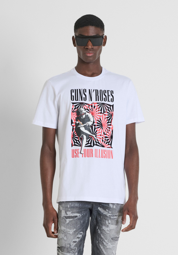 REGULAR FIT COTTON JERSEY T-SHIRT WITH PRINT - Antony Morato Online Shop