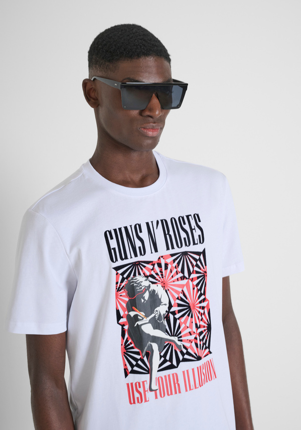 REGULAR FIT COTTON JERSEY T-SHIRT WITH PRINT - Antony Morato Online Shop