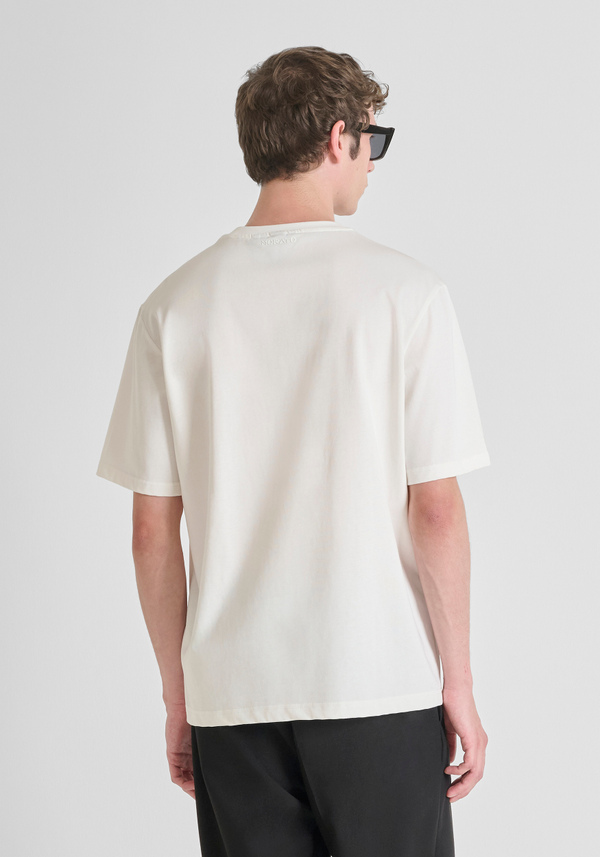 RELAXED FIT COTTON T-SHIRT WITH SOFT SKULL PRINT - Antony Morato Online Shop