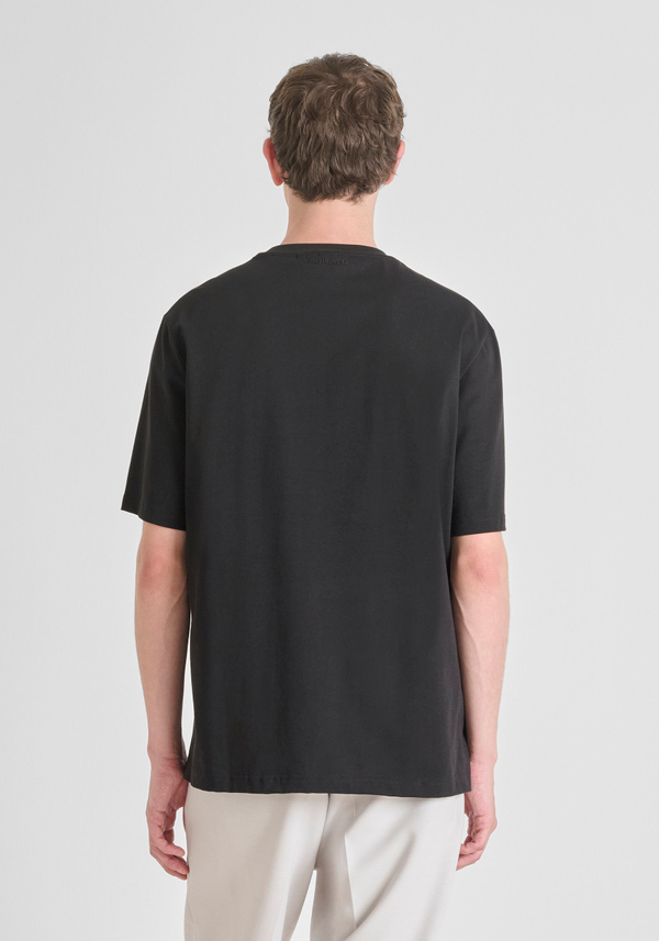 RELAXED FIT COTTON T-SHIRT WITH SOFT SKULL PRINT - Antony Morato Online Shop