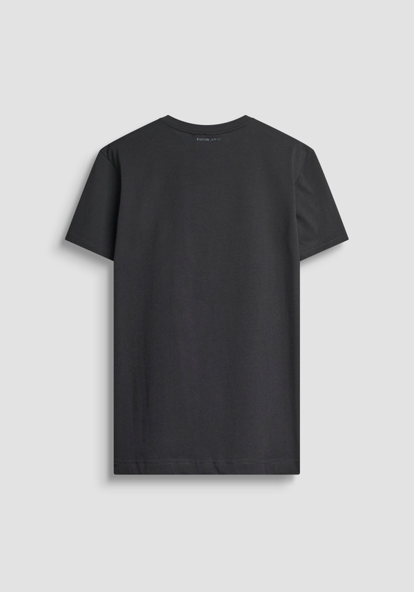 RELAXED FIT COTTON T-SHIRT WITH SOFT SKULL PRINT - Antony Morato Online Shop