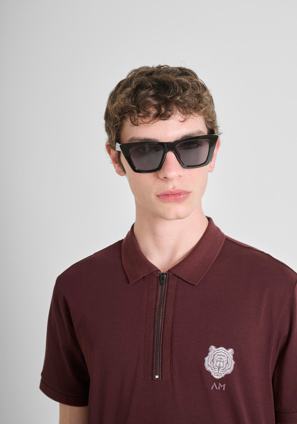 T-SHIRT SLIM FIT IN JERSEY DI COTONE CON PICCOLO LOGO TIGRE - Antony Morato Online Shop