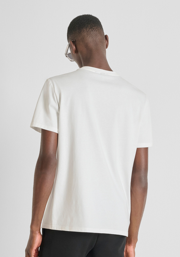 REGULAR FIT COTTON JERSEY T-SHIRT WITH LOGO PRINT AND TIGER - Antony Morato Online Shop