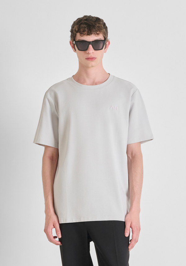 CAMISETA RELAXED FIT EN MEZCLA ALGODÓN CON LOGO BORDADO - Antony Morato Online Shop